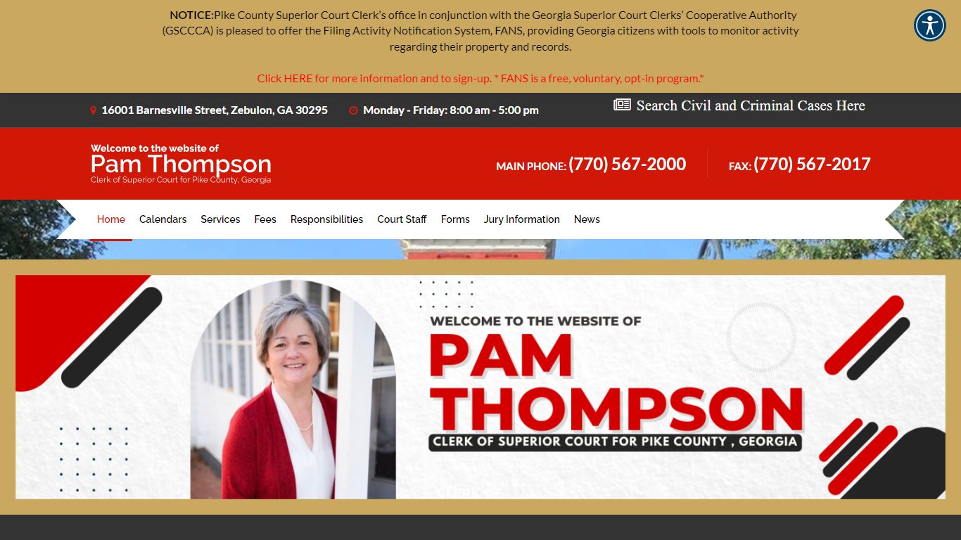 Pam Thompson - Clerk of Superior Court for Pike County, Georgia